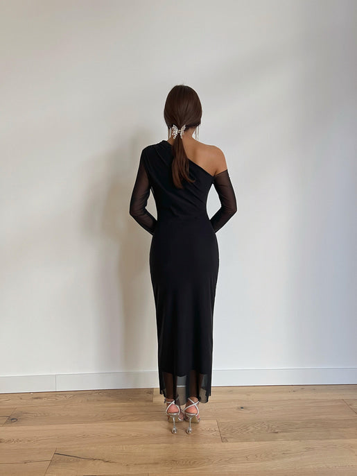 One Shoulder Tulle